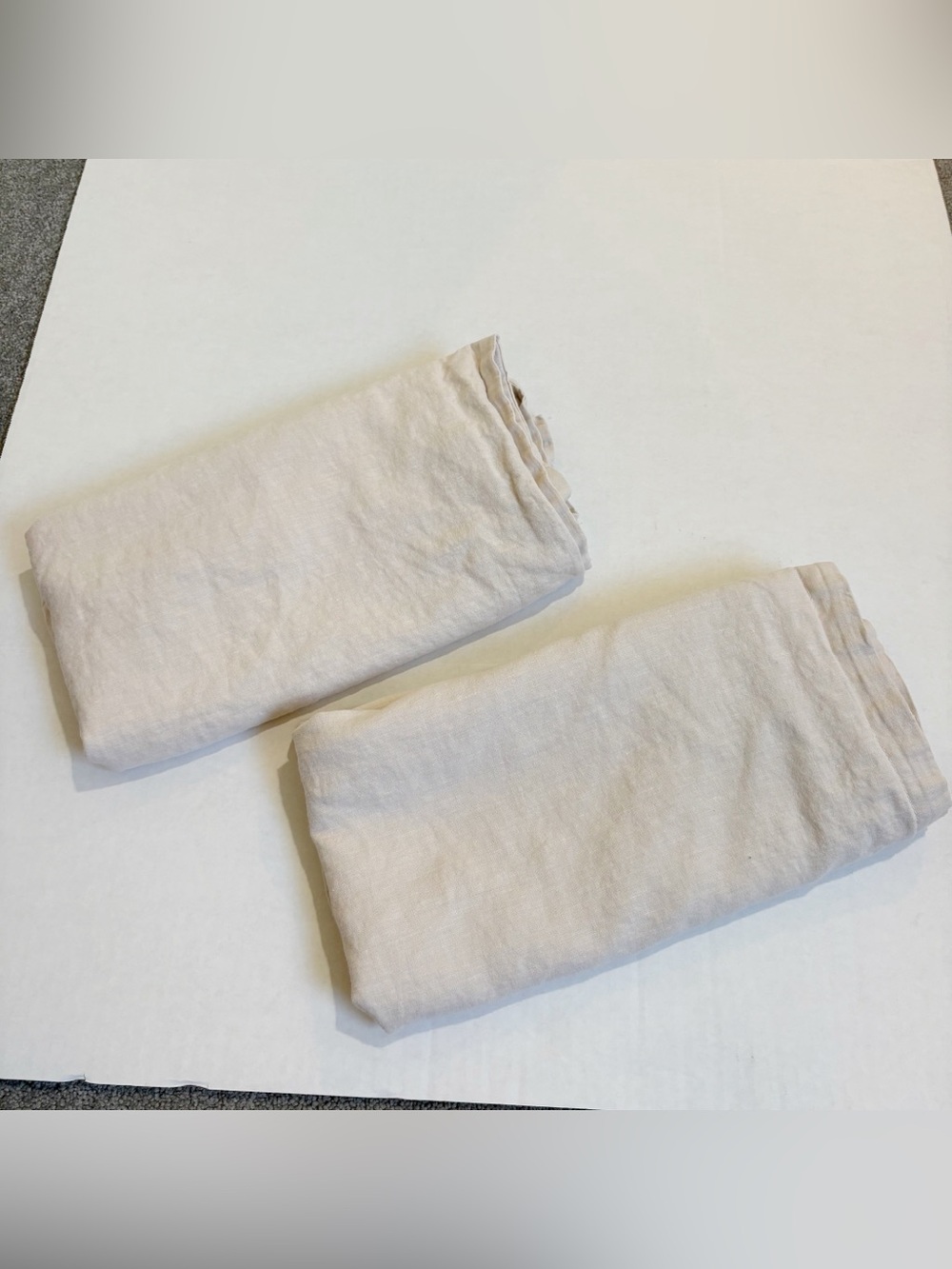 Quince 100% Linen Euro Sham Pillow Case Natural Chambray Set Of 2 26 X 26 Square